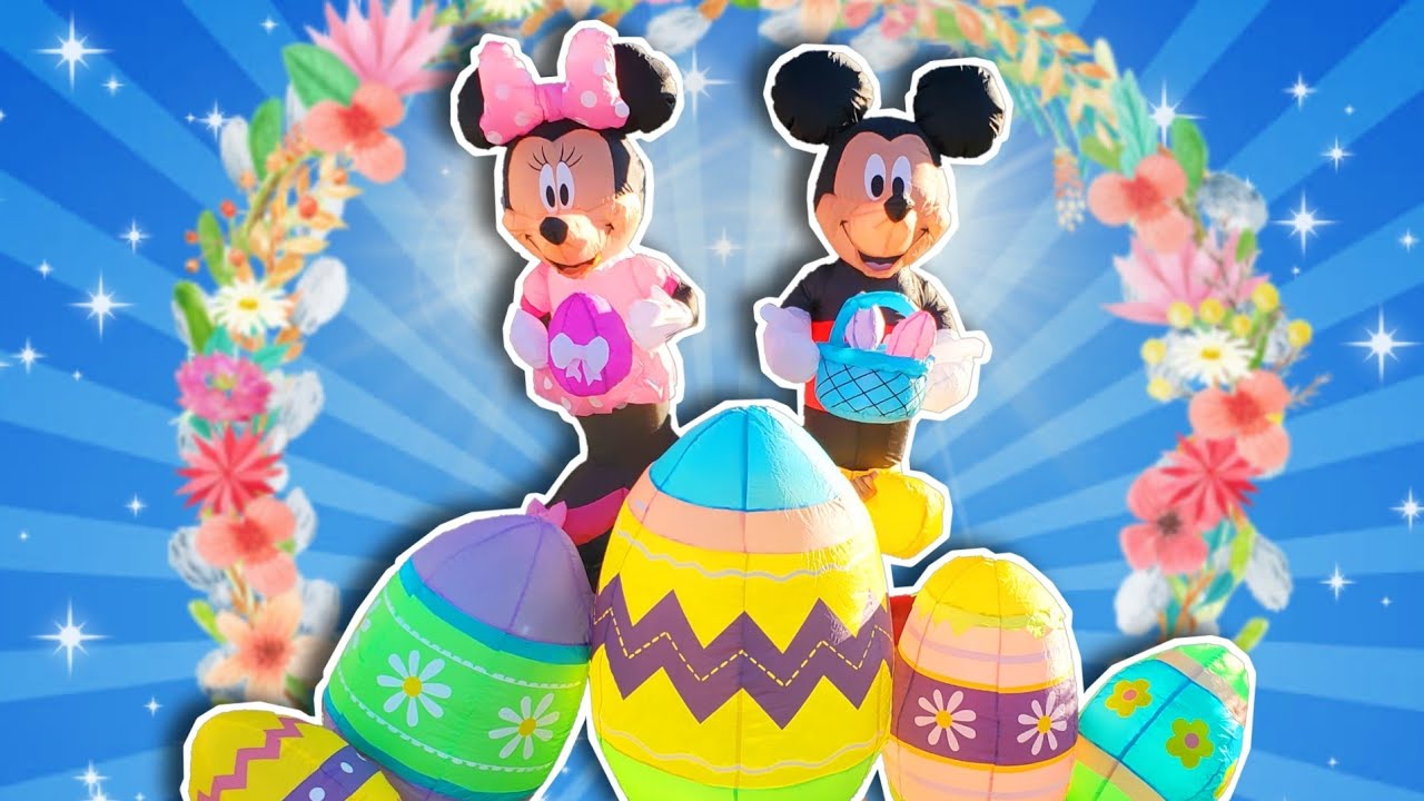 Mickey & Minnie Mouse Easter Inflatables Egg Blow Ups 7 Feet 2021