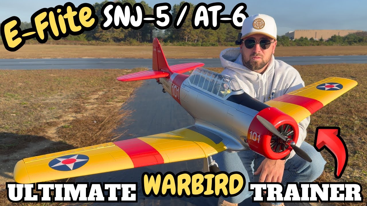 НОВЫЙ E-flite SNJ-5 / AT-6 1,5 м — ИДЕАЛЬНЫЙ учебный самолет Warbird!