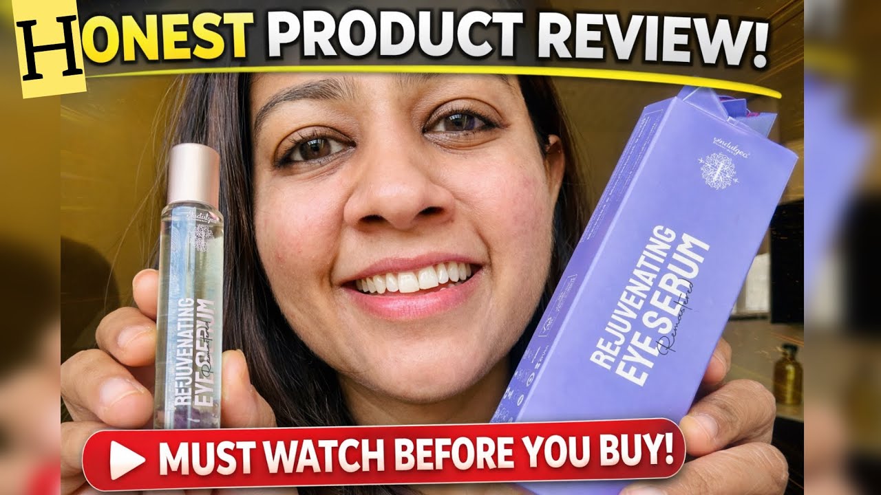 Honest review of Indulgeo essentials Rejuvenating eye serum for dark circles & fine lines 