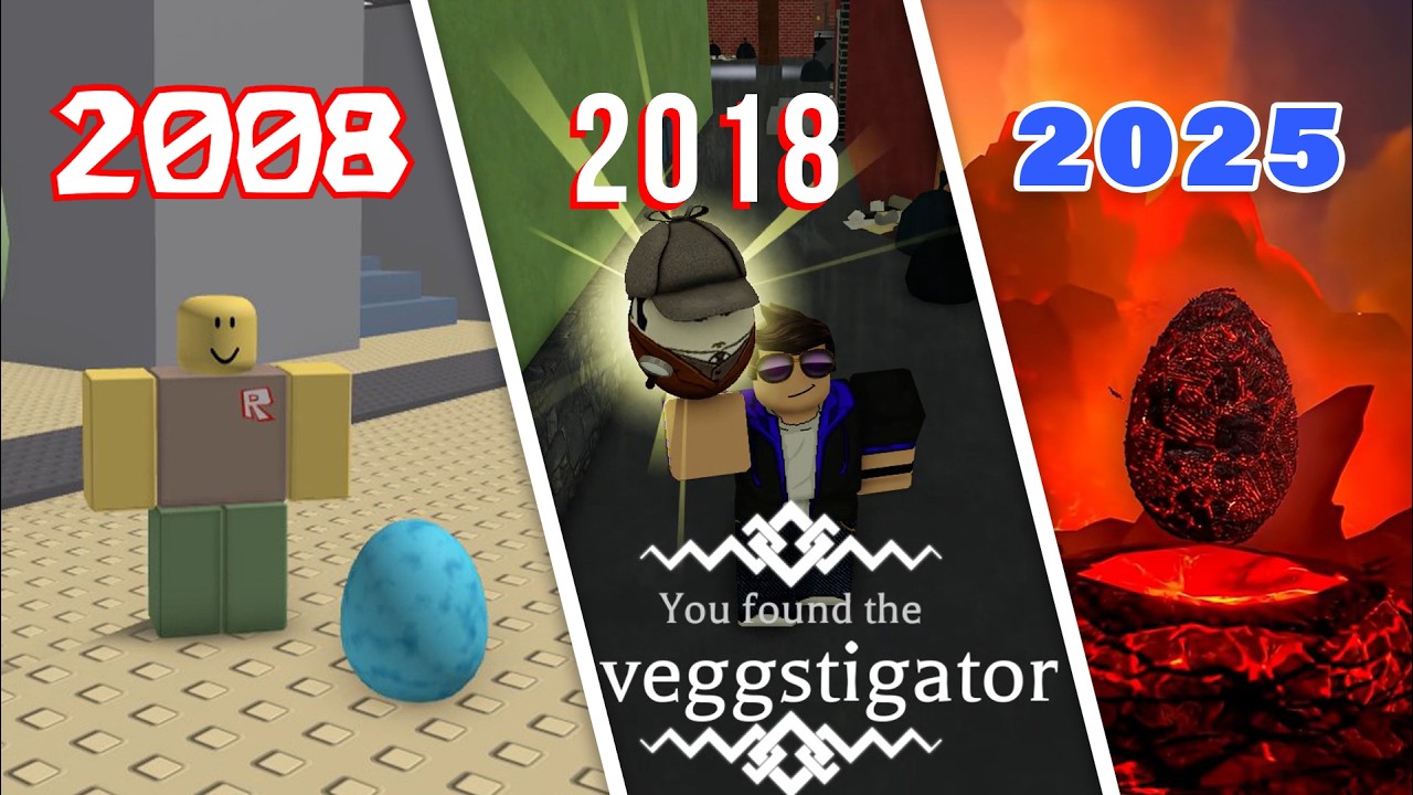 Evolution of Roblox Egg Hunts (2008 - 2025)