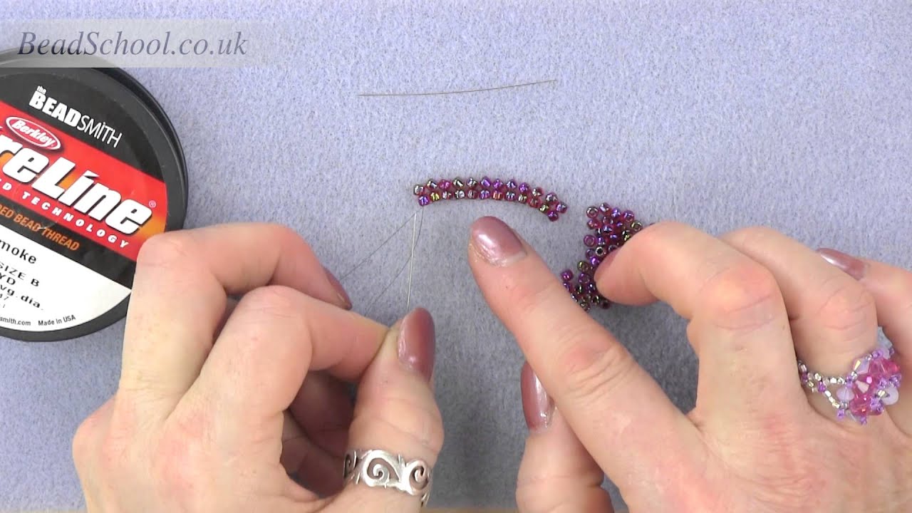 Beadschool Tutorial - Techniques: Herringbone Stitch from a Ladder Stitch start