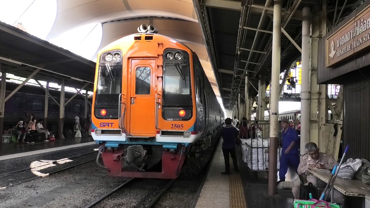 British Rail ASR 158/T Sprinter, arrival & departure, at Hua Lamphong, Bangkok - Thai Railways