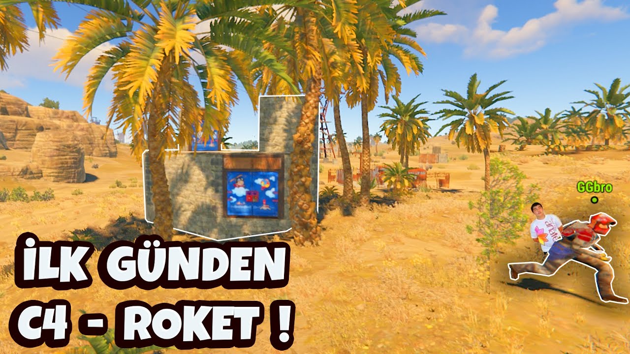 İLK G&Uuml;NDEN RAİD ATTIK, HELİ D&Uuml;Ş&Uuml;RD&Uuml;K C4 & ROKET BULDUK - Rust T&uuml;rk&ccedil;e (2x Vanilla) Part 1/6