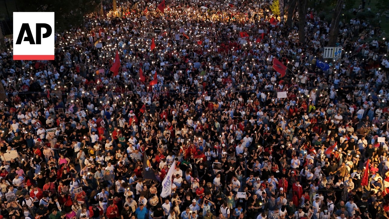 Albanians rally in Tirana against Kushner-linked tourism project