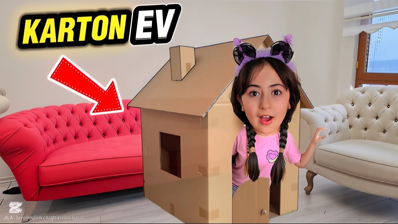 ESMA KARTON EV YAPTI ‼️ODASINI KARTON EVE TAŞIDI 