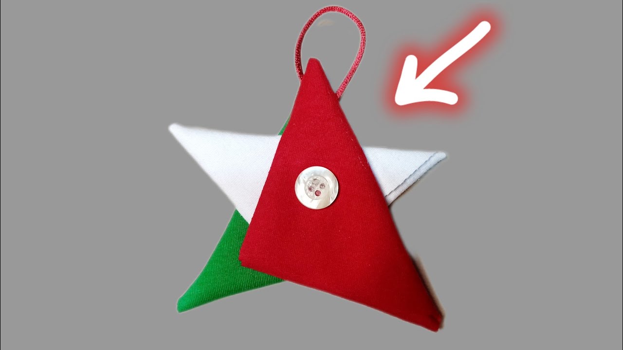 Folded Fabric Star Ornament 🌟 EASY No Sew Fabric Stars! (Handmade Scandinavian Ornaments)
