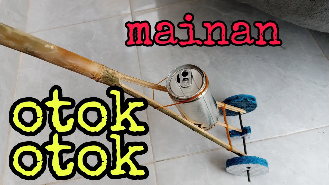 cara membuat mainan otok otok dari kaleng susu||mainan jadul