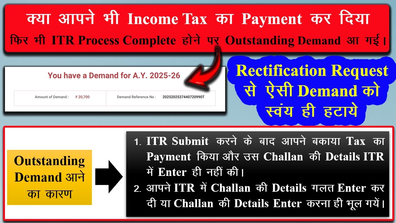 Have you also paid your income tax, yet a demand has come after the ITR process is complete?