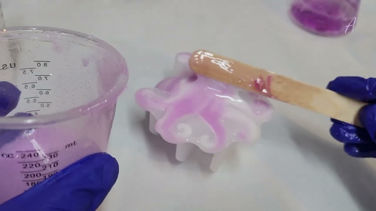 Cute Pink and White Resin Octopus