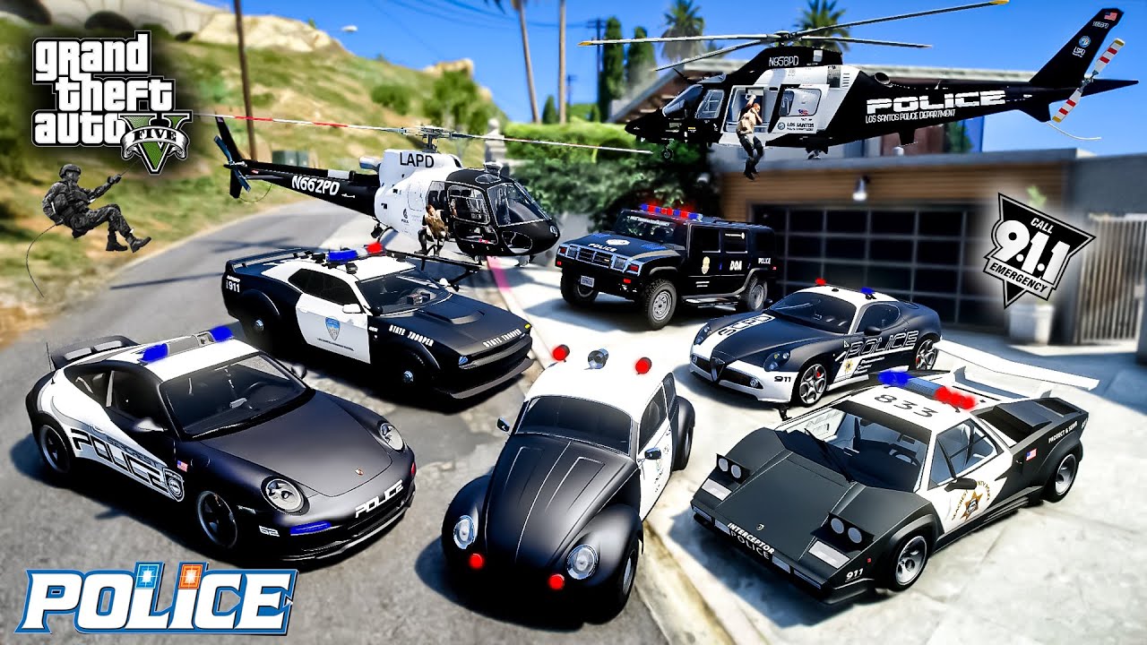 Stealing State POLICE VEHICLES in GTA 5!