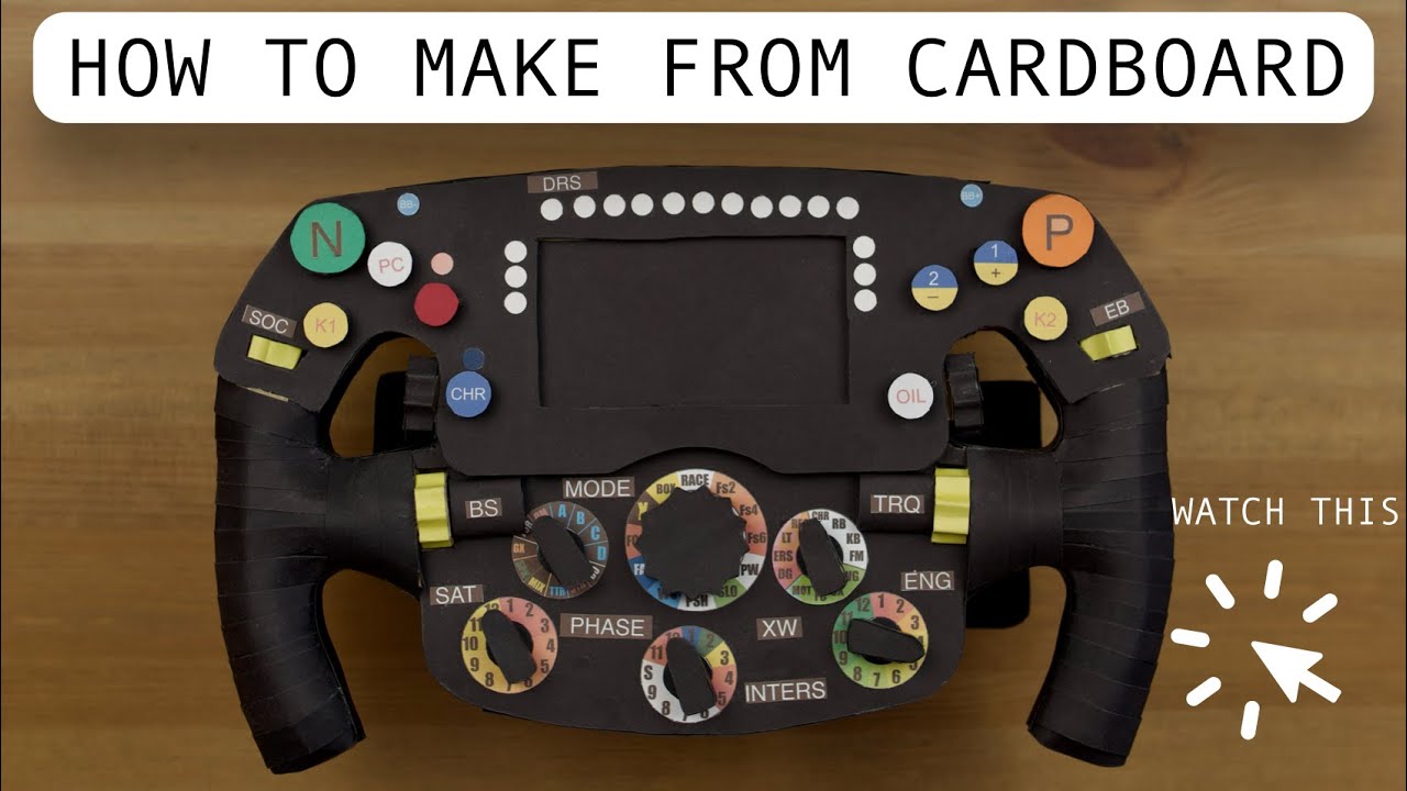 How to make a FERRARI F1-75 STEERING WHEEL from cardboard DIY /Charles Leclerc/