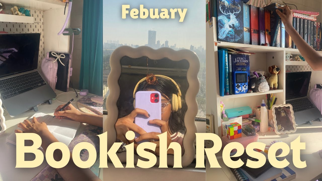 February 2026 Reset | Bookish Reset 2026, February TBR, Middle school Books, Book cart, Journaling