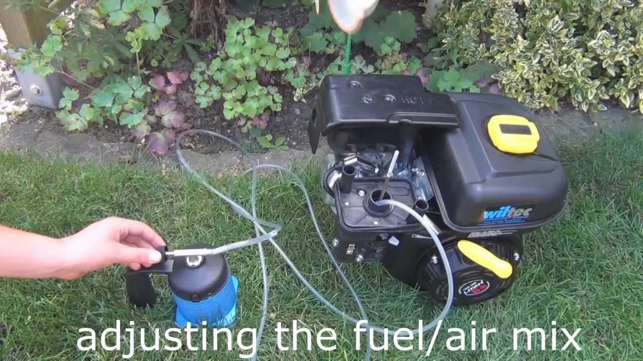 How to run a Engine with a Butane Blowtorch