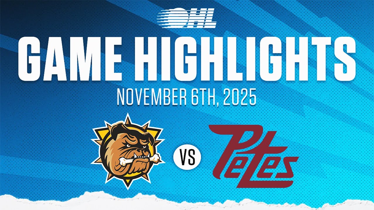 Лучшие моменты OHL: Brantford Bulldogs против Peterborough Petes, 6 ноября 2025 г.