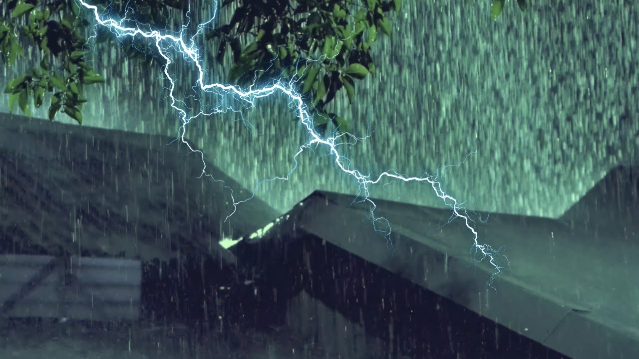 HEAVY RAIN AND THUNDER SOUNDS - DEEP SLEEP | Thunderstorm for Sleeping -sothing rain drops# 10