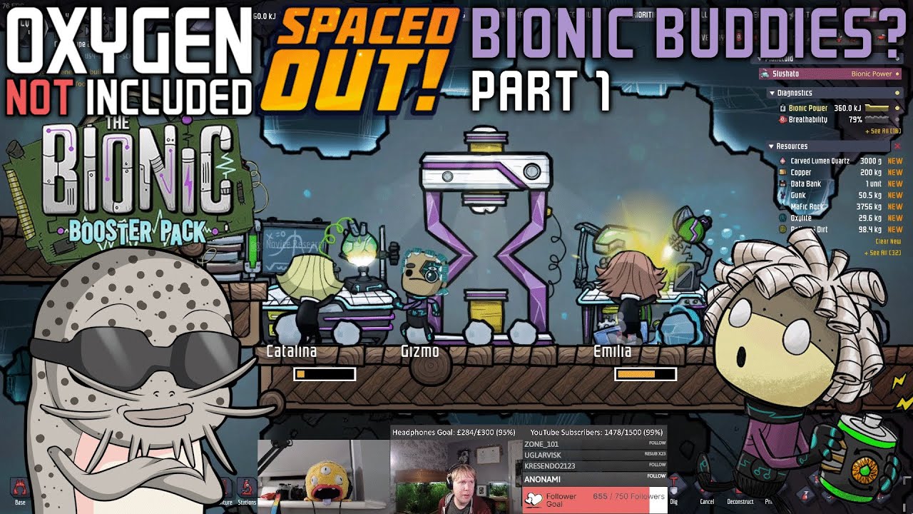 Bionic Booster Pack Test Run! Part 1: Time To Chip In (ONI: Spaced Out!)