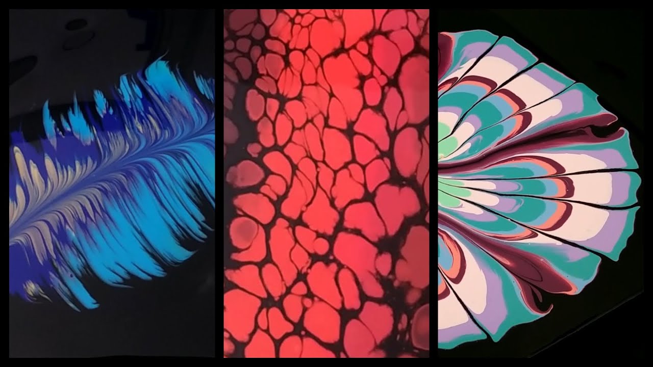 3 Acrylic Pours in 10 Minutes - 3 More Different Abstract Paint Pouring Techniques