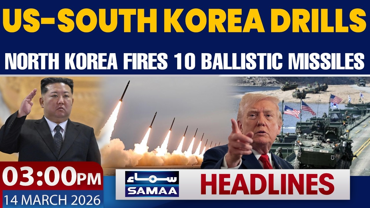 North Korea Launches 10 Missiles During US-South Korea Drills | 03PM News Headlines