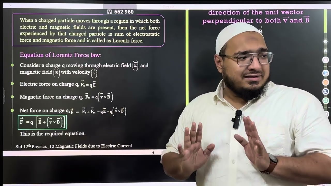L1 | Lorentz force & Cyclotron formula | Magnetic field due to electric current | HSC  | Mh board