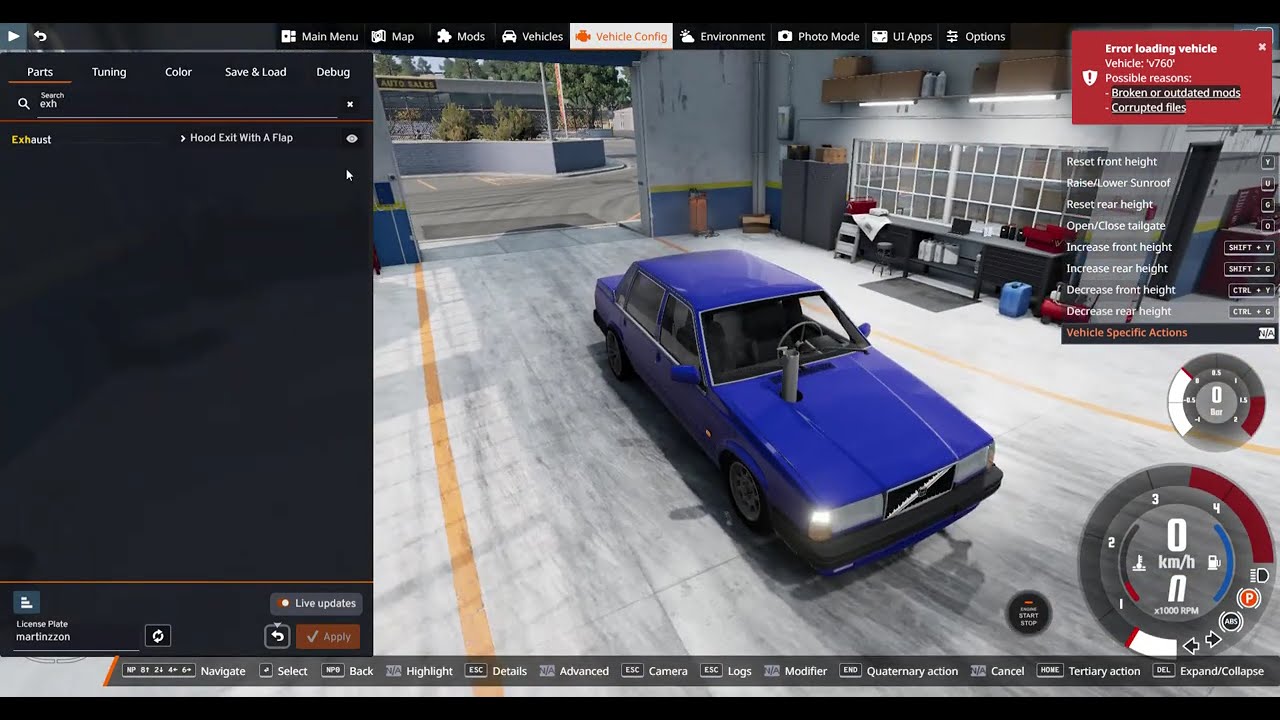 BeamNG drive bygger en volvo 740 org till v8 ragg!