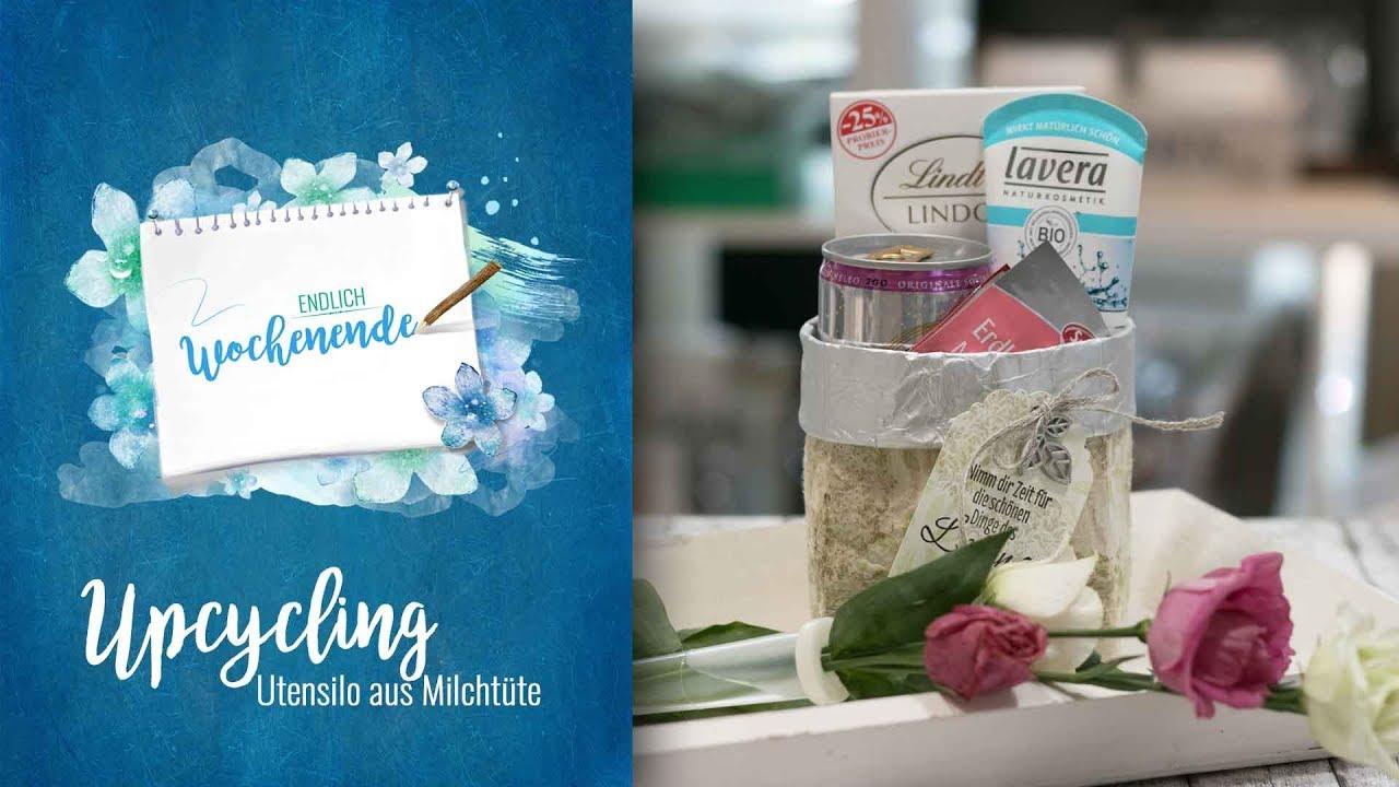 Endlich Wochenende #12  | Upcycling | Utensilo aus Milchtüte | Stampin' Up!