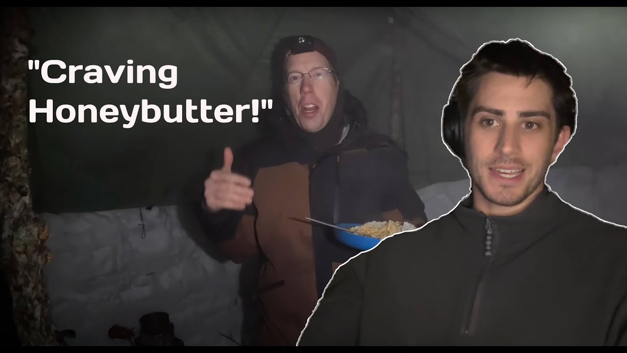 Camping Under the Snow in Survival Shelter REACTION -  Outdoor Boys