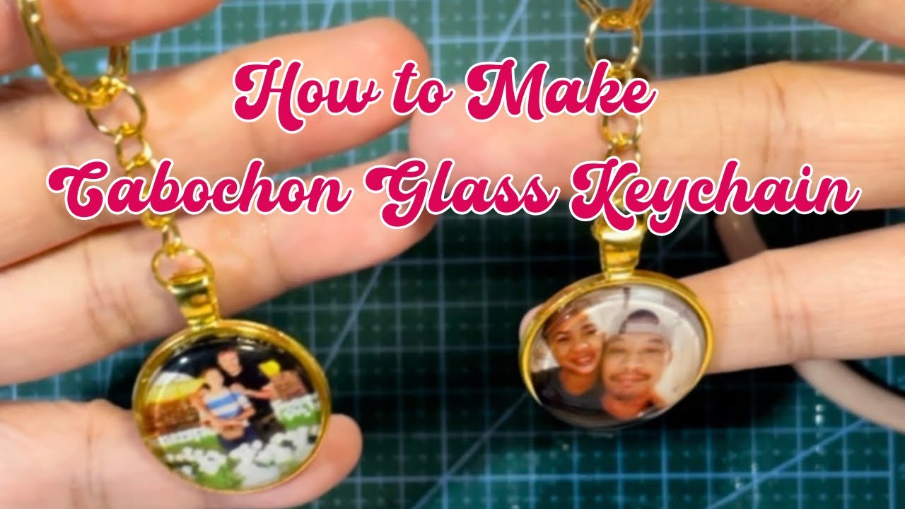 How to Make Cabochon Glass Keychain | DIY Video #cabochon #diy #keychain 
