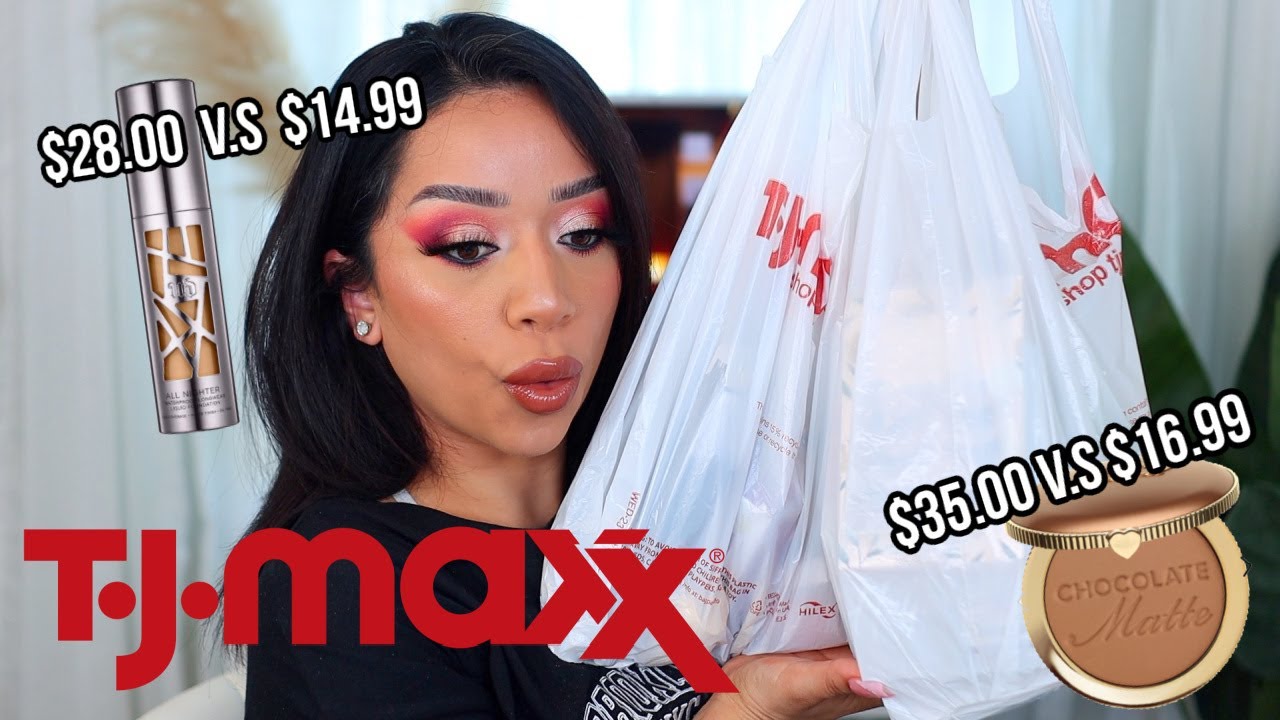 HIGHEND MAKEUP AT A DISCOUNT! | TJ MAXX HAUL & FULL FACE TUTORIAL