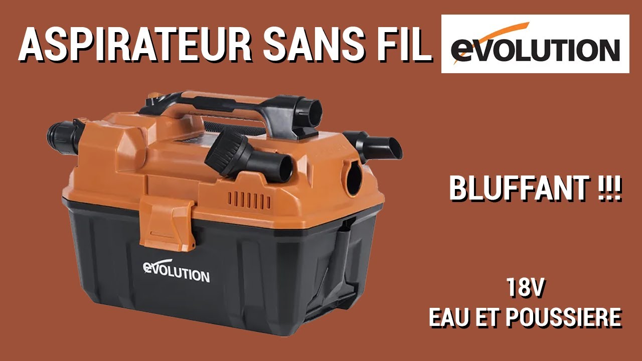 Review et test aspirateur sans fil eau et poussières R11VAC-Li Evolution Power Tools (avis)