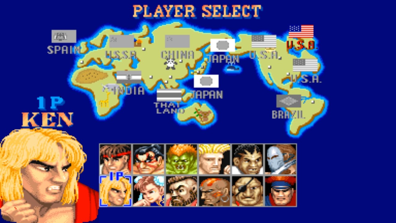 KEN Longplay: Street Fighter II: CE ( Arcade / 1992 )