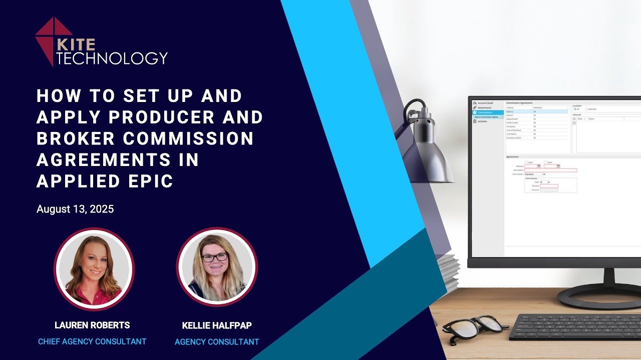 How to Set Up and Apply Producer and Broker (Pr/Br) Commission Agreements in Applied Epic