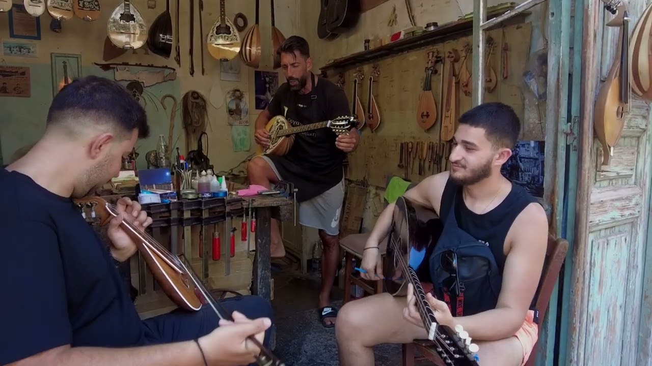 Cretan Instruments: Lyra & Laouto Music in Rethymno Old Town, Crete