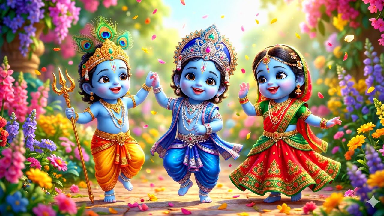 Adorable Baby Gods Celebration at Shiv Ji Ki Shaadi 😍✨ | Maha Shivratri Animation #ai_cartoons_star 