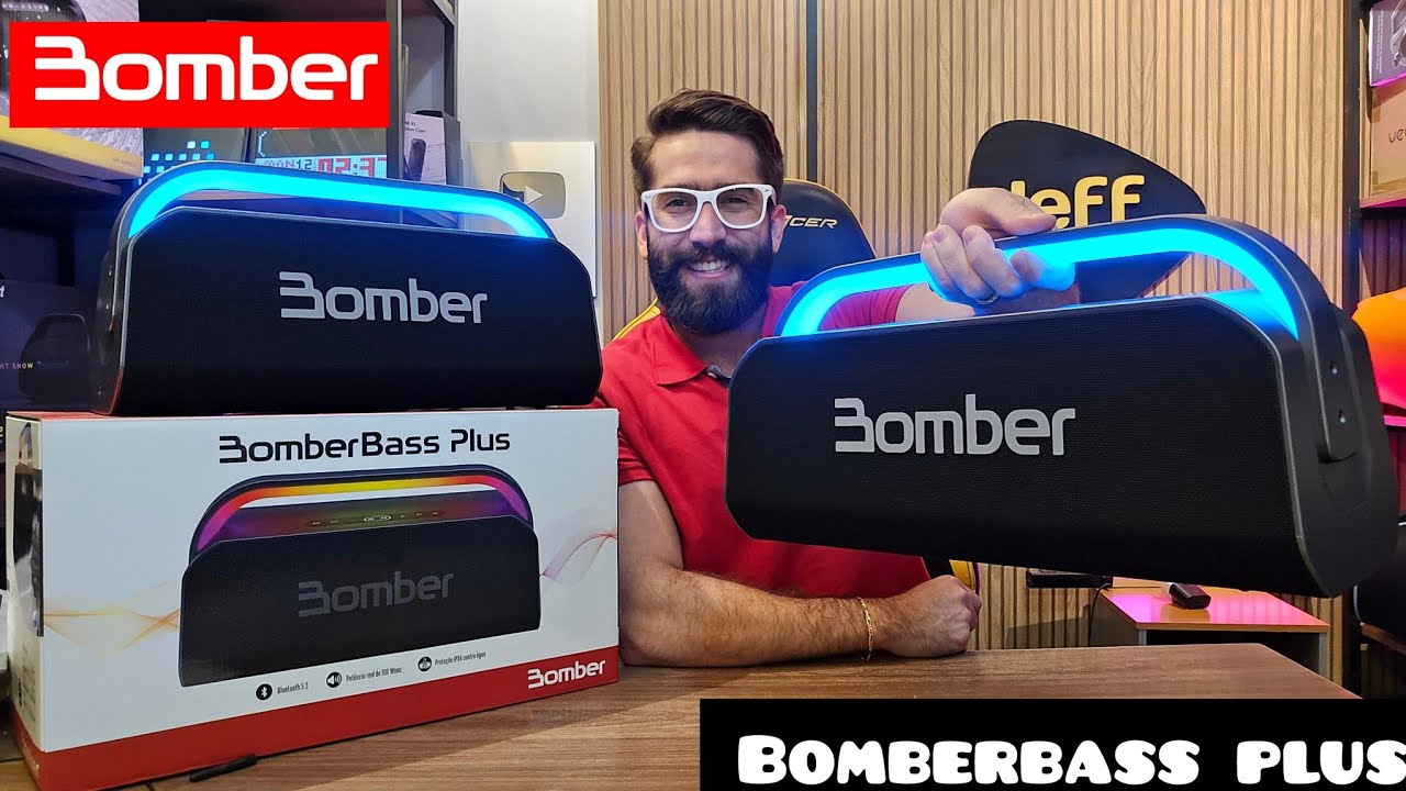 Caixa de som BOMBER BOMBERBASS PLUS 100W IPX4: QUE BAITA EVOLUÇÃO! 😱(Unboxing/Analise)