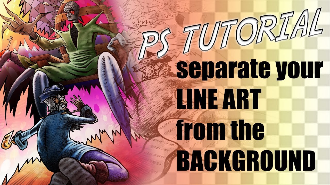 Separate your line art from the background | PhotoShop Tutorial