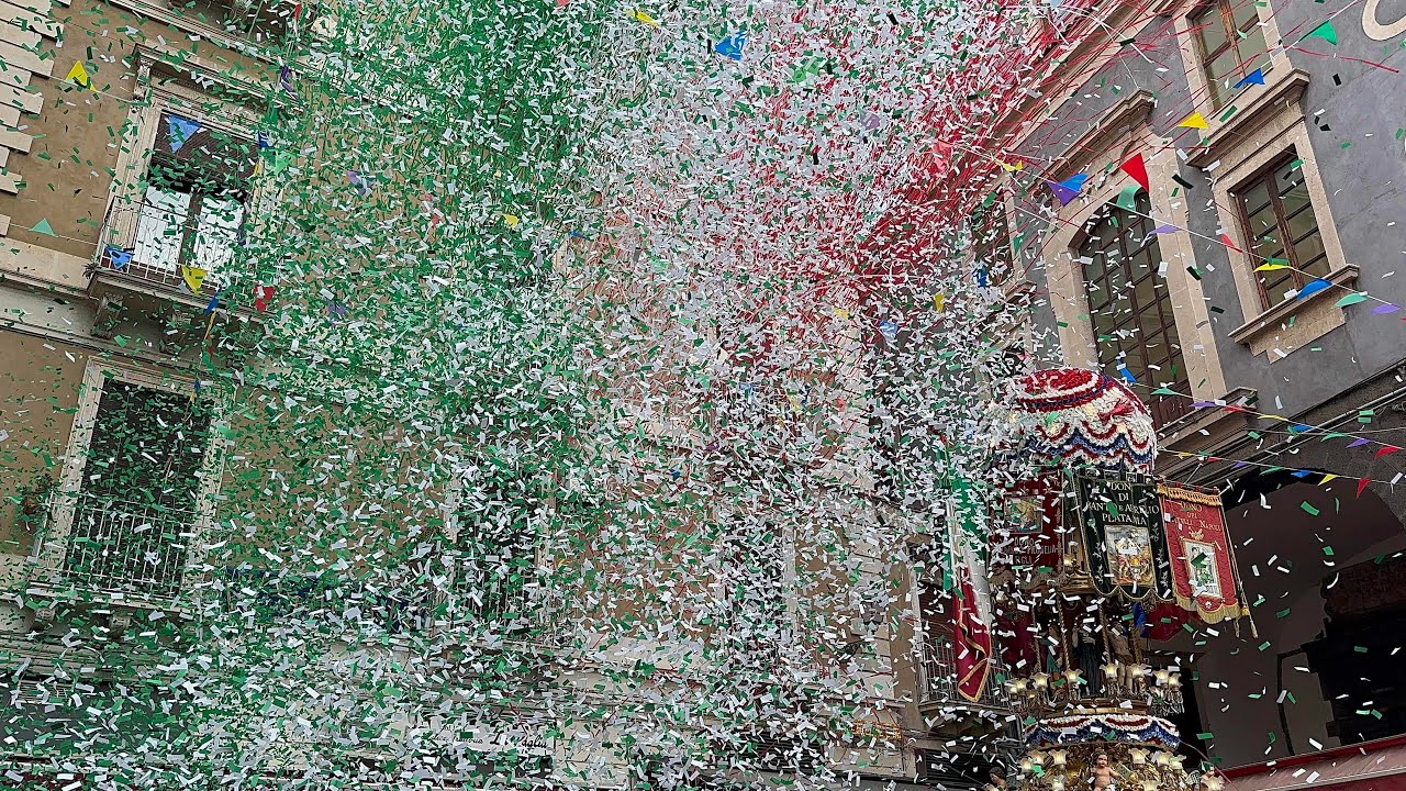 Catania 3 Febbraio 2025 Festeggiamenti del Cereo Pescivendoli alla Pescheria e Spettacolo FA SI MA