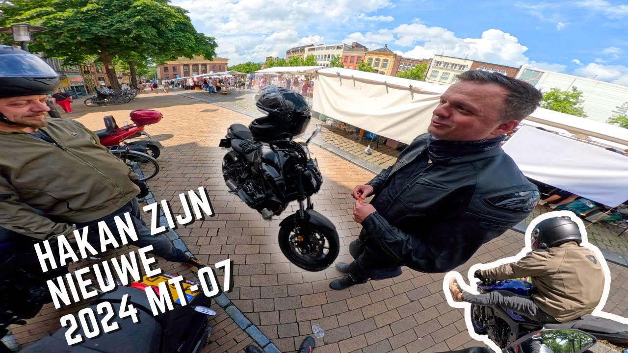 Hakan op zijn nieuwe motor | 2024 MT 07 | Op motor naar Groningen | 2x Yamaha MT 10 2023 | Motovlog