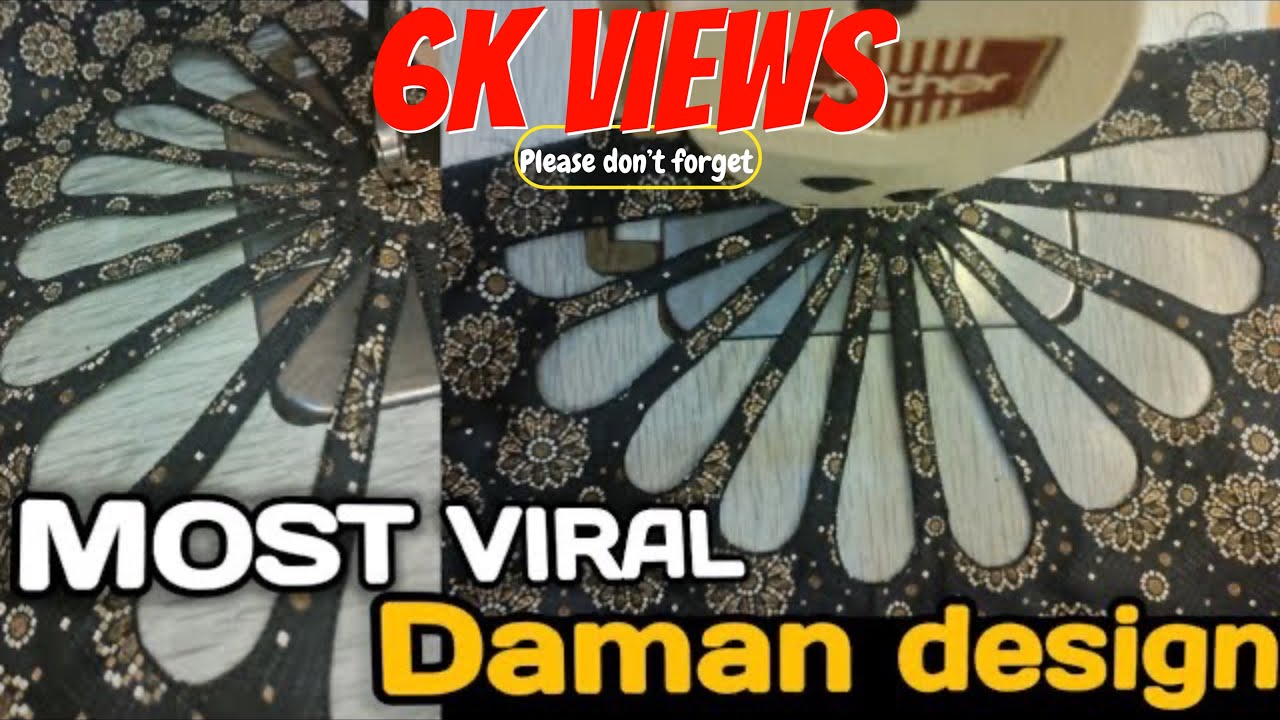 MOST VIRAL DAMAN DESIGN WITH ORGANZA (tissue) |Daman design Cutting and Stitching