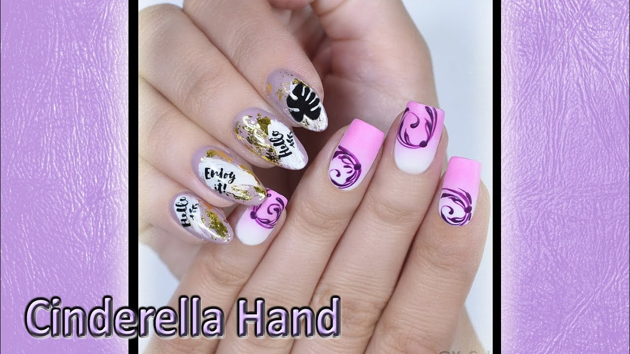 How I do my opposite hand / Маникюр и дизайн на противоположной руке