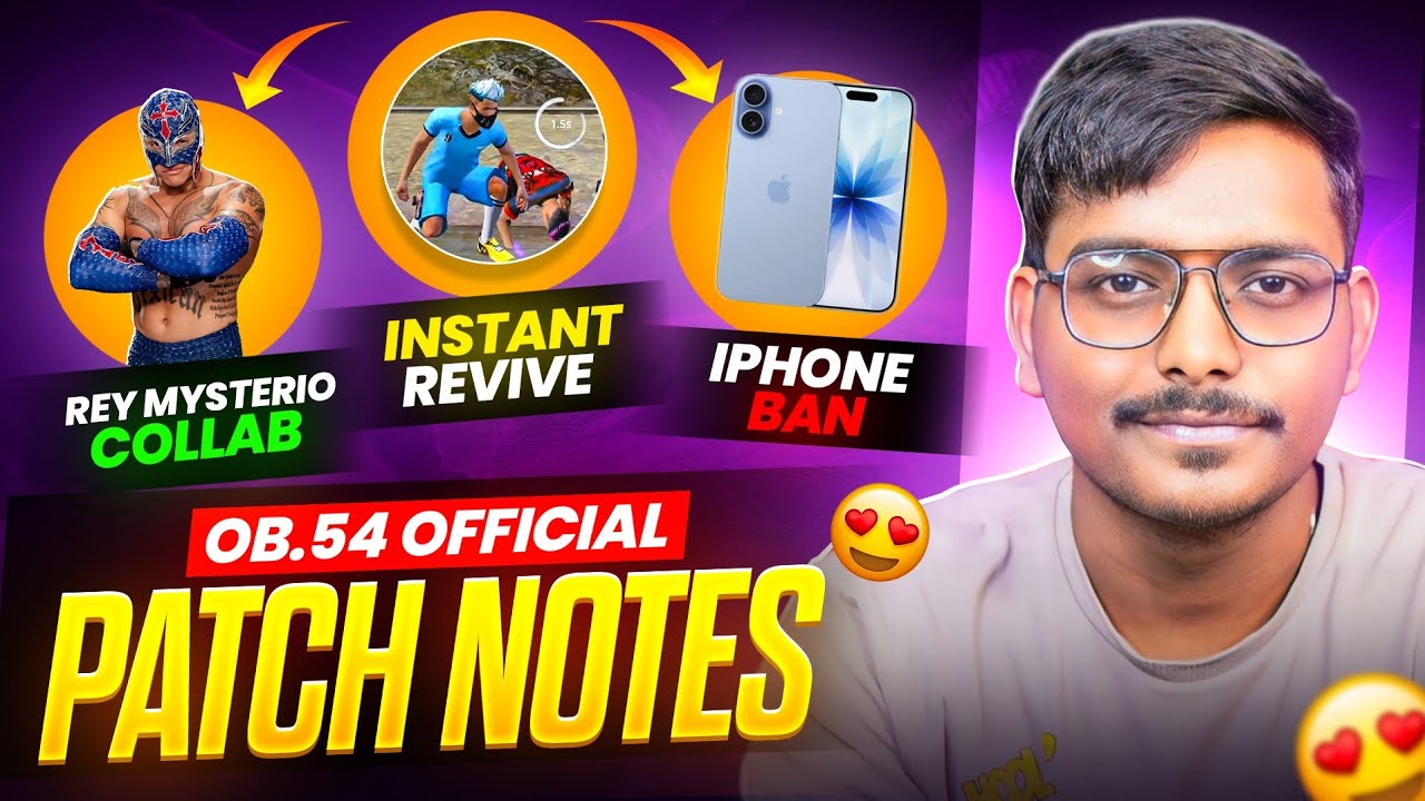 OB.54 OFFICIAL PATCH NOTES, INSTANT REVIEW FEATURE, IPHONE BAN, OB54 UPDATE REVIEW FREE FIRE