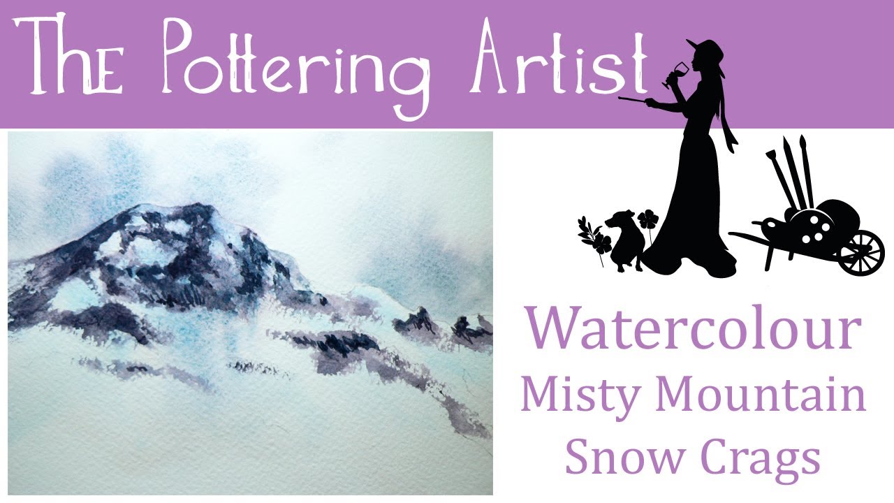 Snow Capped Peak in Watercolour