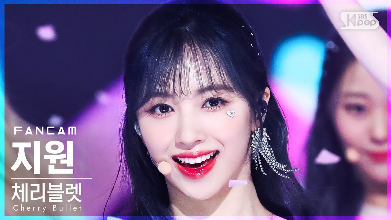 [안방1열 직캠4K] 체리블렛 지원 'Love In Space' (Cherry Bullet JIWON FanCam)│@SBS Inkigayo_2022.03.20.