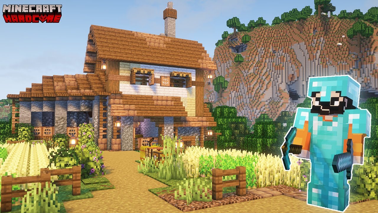I Built a Cozy Horse Stable in Hardcore Minecraft! (#3)