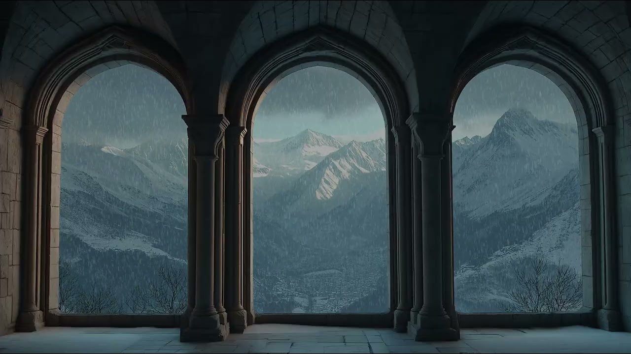 From the Old Window 🪟 Watching Snowfall Through an Old Window | Piano Ambience