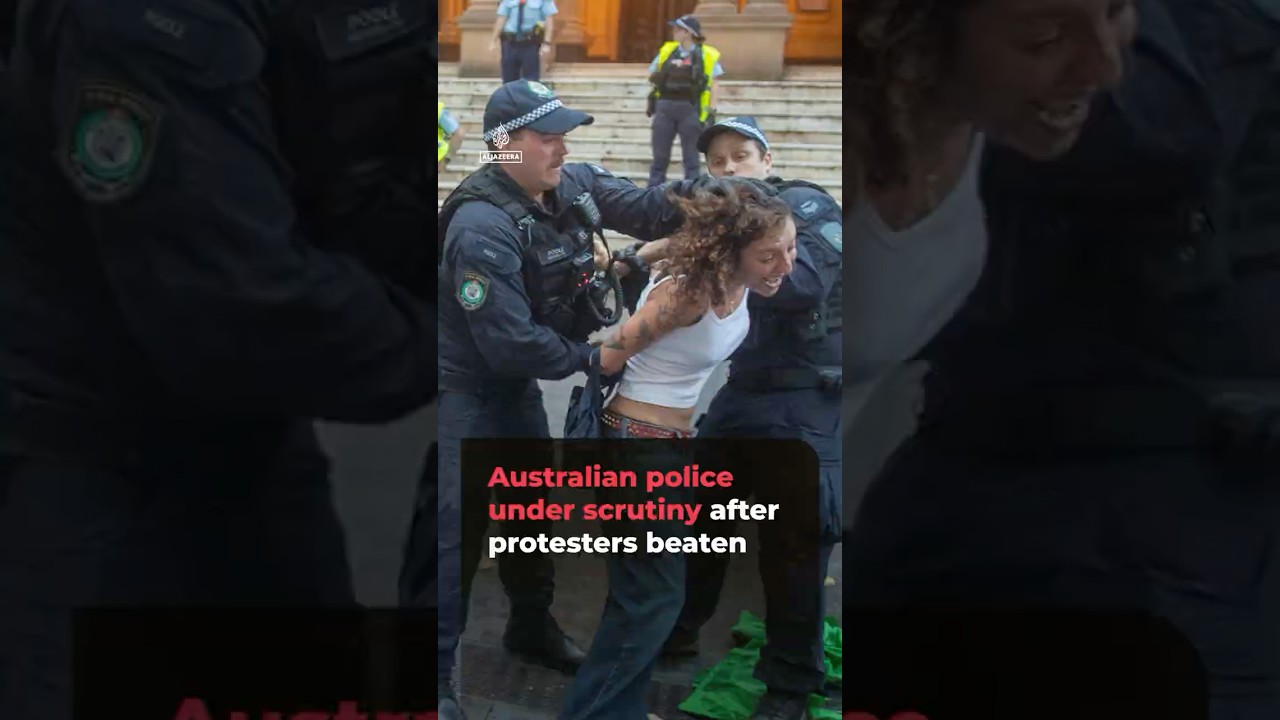 Australian police under scrutiny after protesters beaten | AJ#shorts
