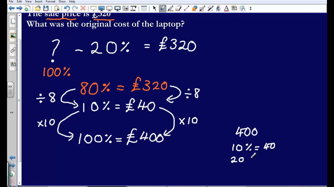 Reverse Percentages (Edexcel GCSE Maths)