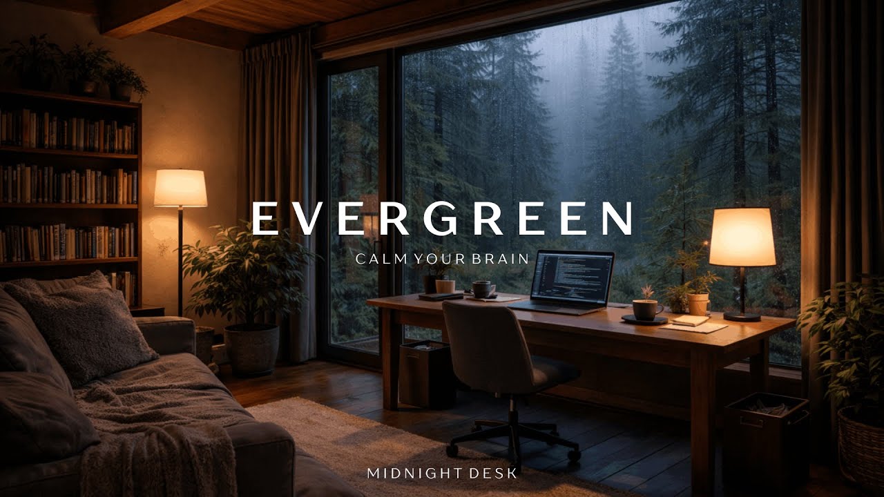 Forest Rain Focus 🌧️ | Deep Work Session from Canada | Midnight Desk