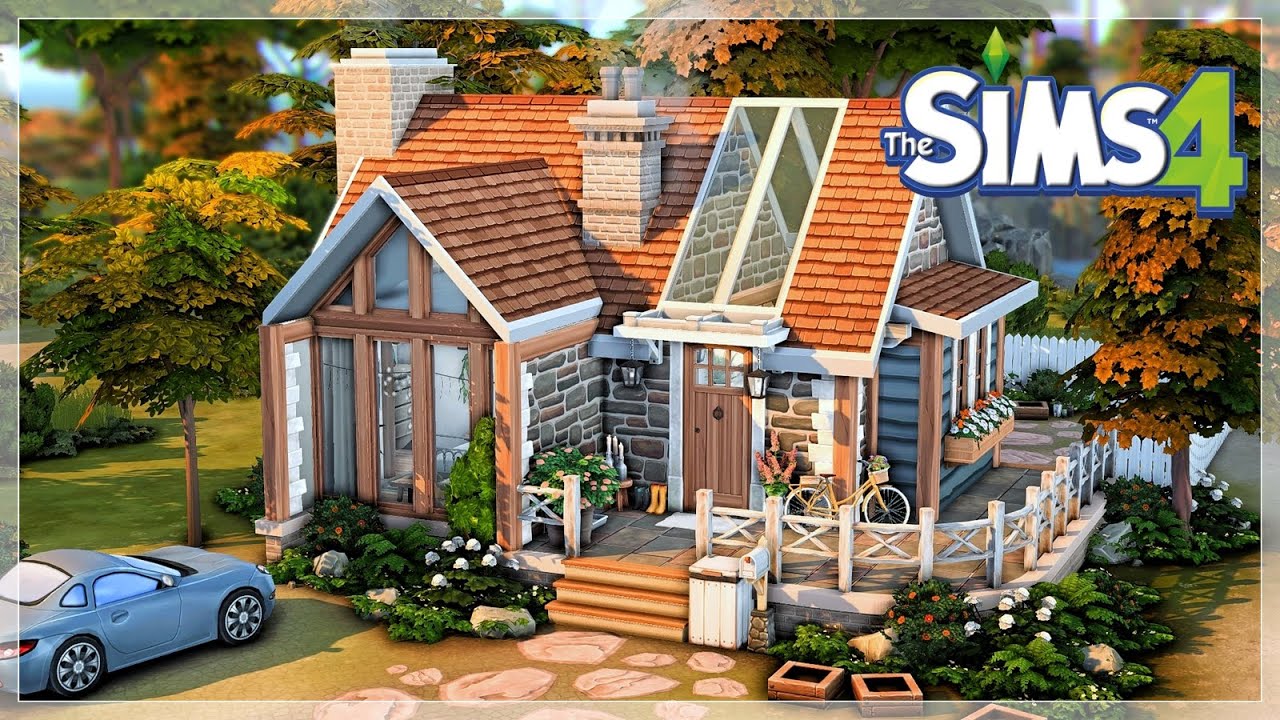 FALL BEACH COTTAGE 🍁| The Sims 4 Speedbuild