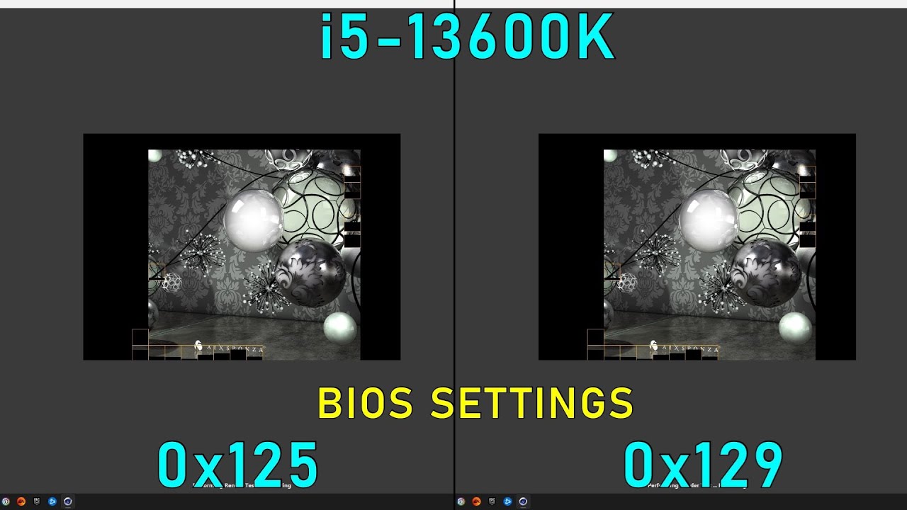 13600K 5.2Ghz: Microcode 0x125 vs 0x129 (Cinebench R15+Bios Settings)