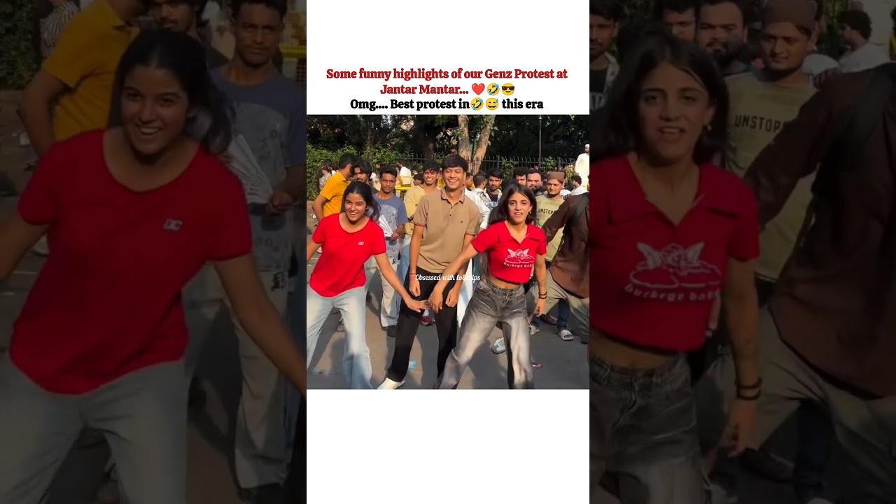 Best + Unique way of Protest... 🤣😅😎#students#protest#jantarmantar#genz